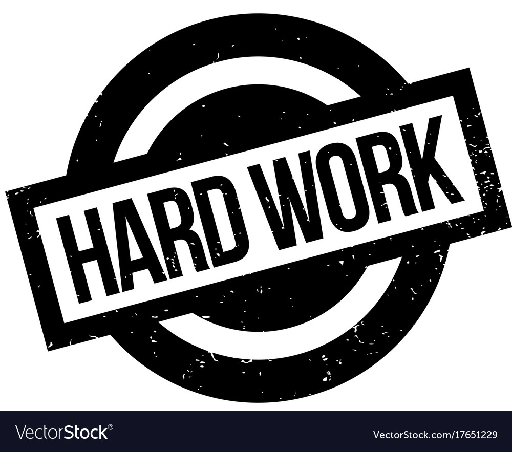 Hard work rubber stamp Royalty Free Vector Image