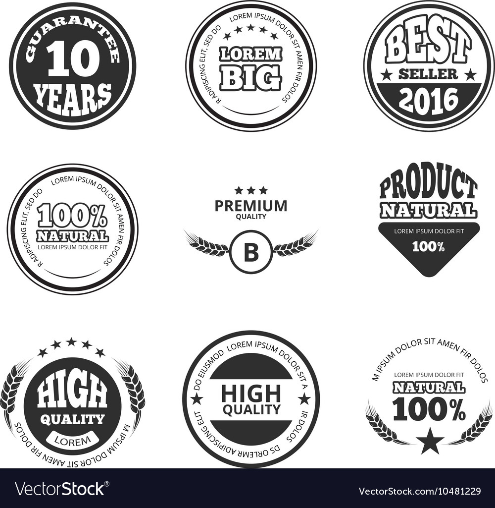 High quality premium guarantee vintage Royalty Free Vector