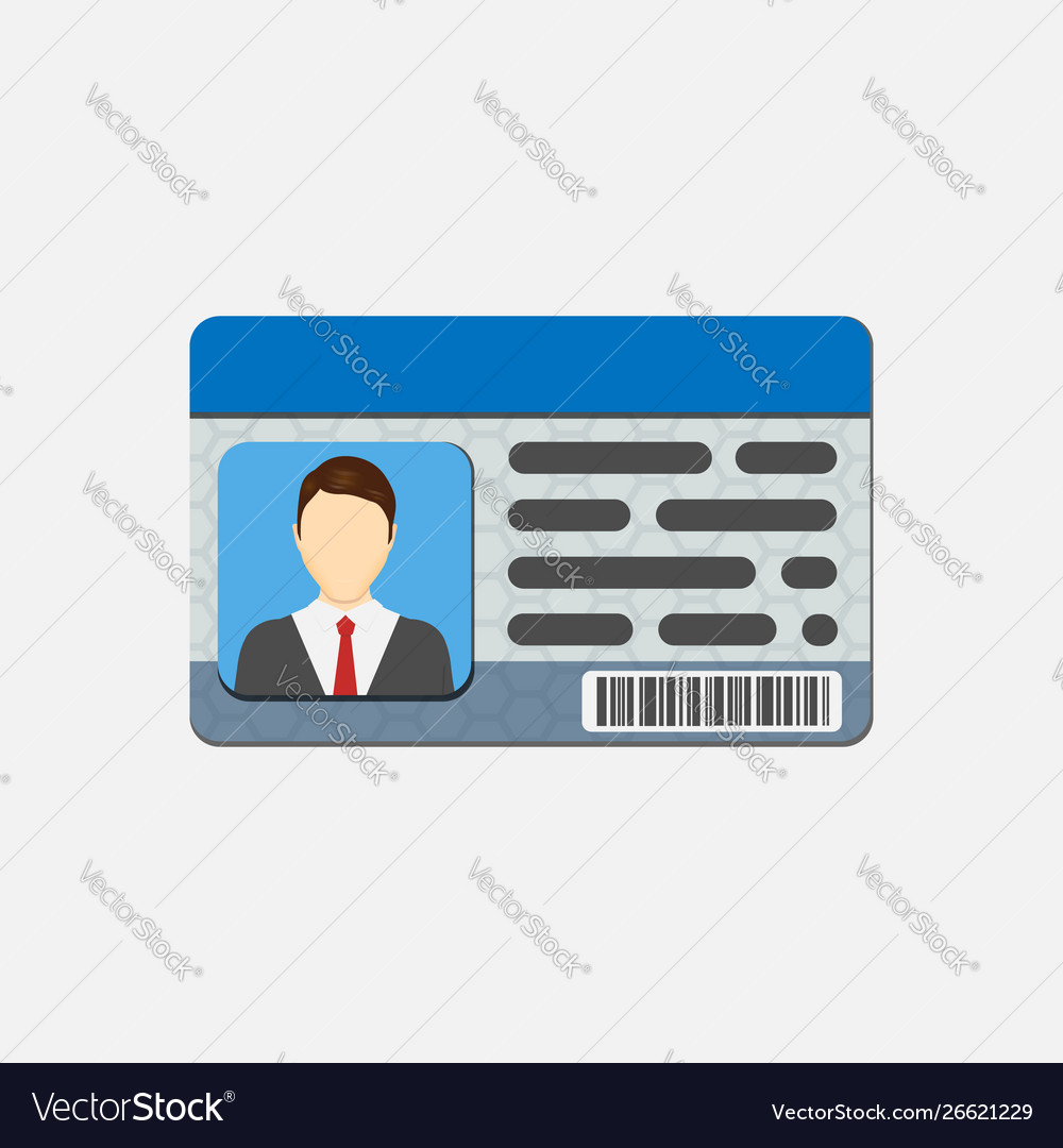 Identification card personal info data identity Vector Image