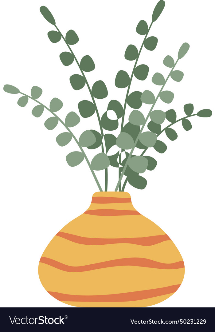 Pot-flower-t8 Royalty Free Vector Image - VectorStock