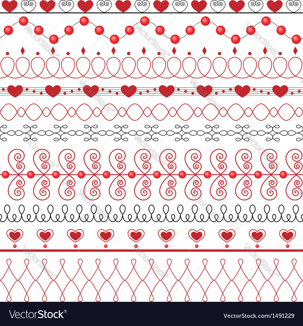 Set Of Ten Decorative Elements Royalty Free Vector Image