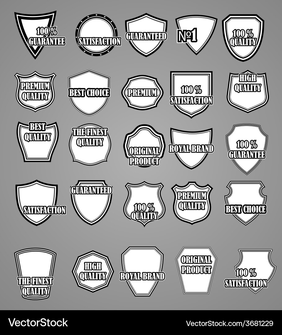 Set premium vintage labels or badges Royalty Free Vector