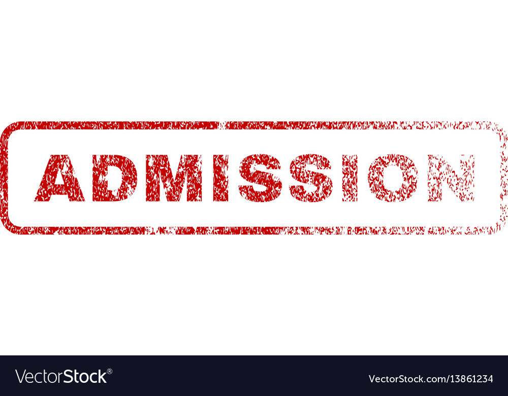 Admission rubber stamp Royalty Free Vector Image