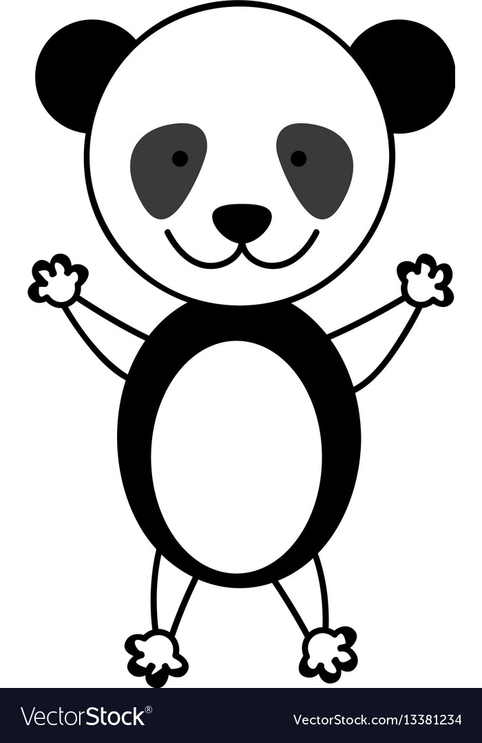 colorful picture cute panda animal royalty free vector image