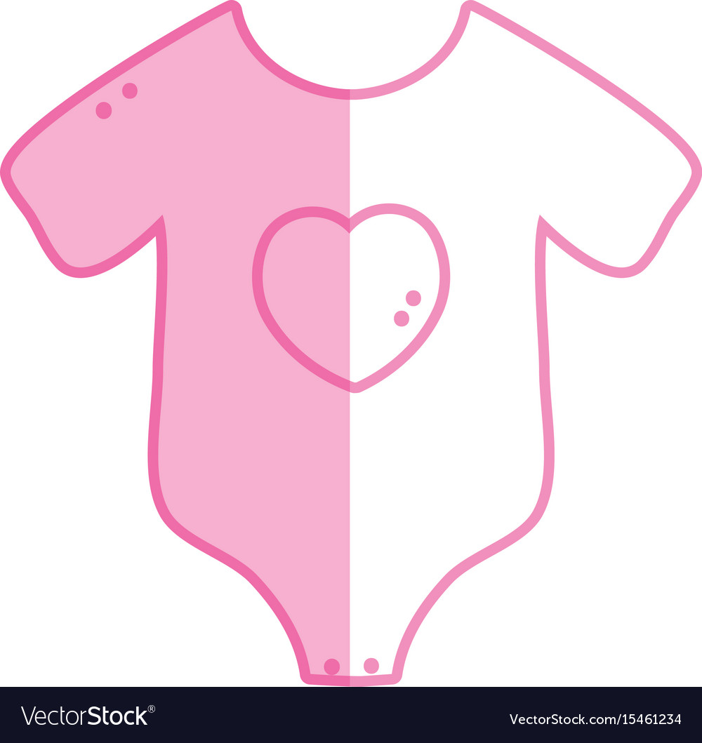 Silhouette Baby Clothes That Used In The Body Vector Image
