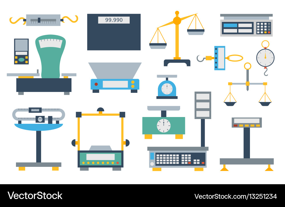 Weight measurement instrumentation tool Royalty Free Vector