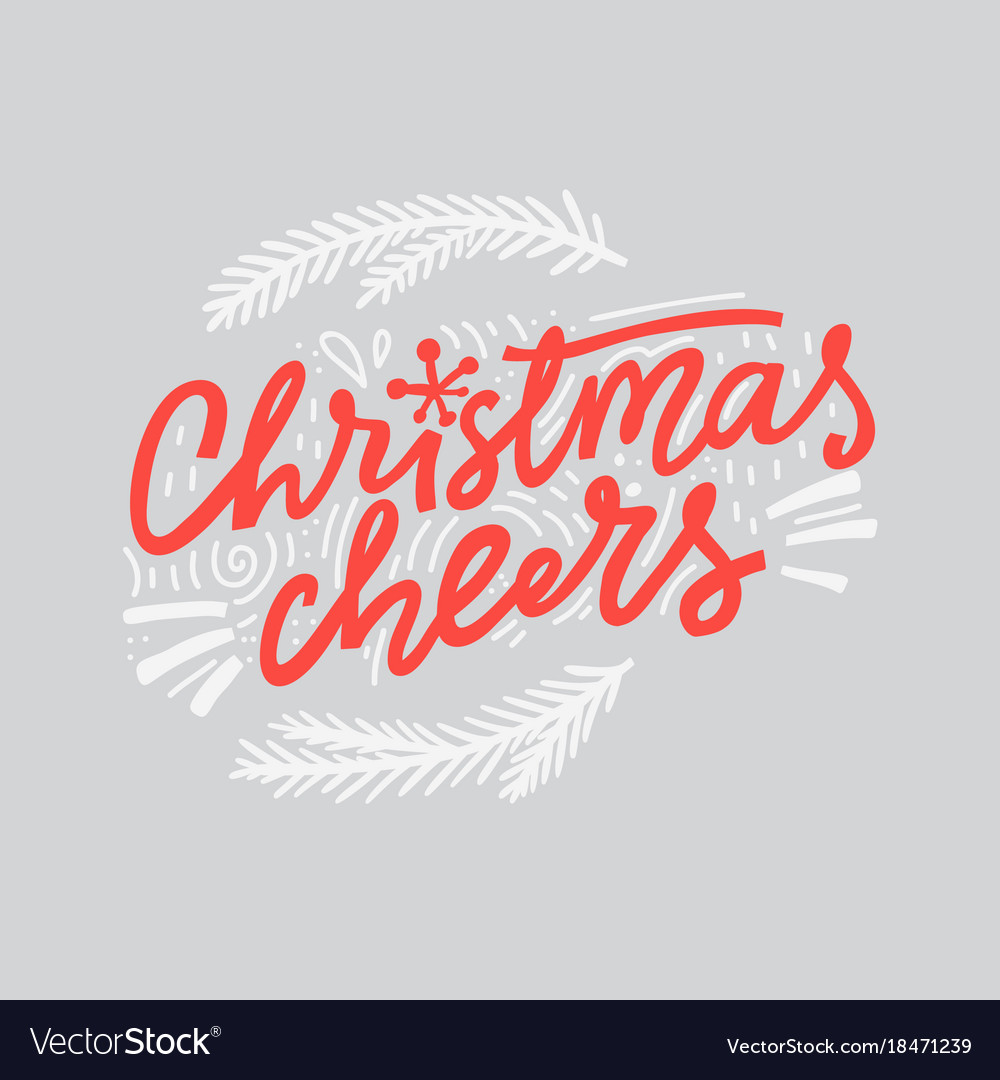 Christmas Cheers Lettering Royalty Free Vector Image