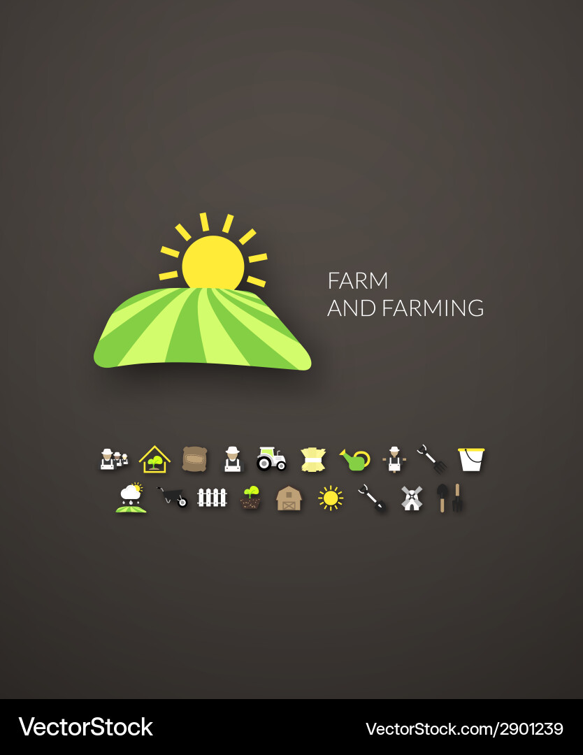 Flat icons set 26 Royalty Free Vector Image - VectorStock