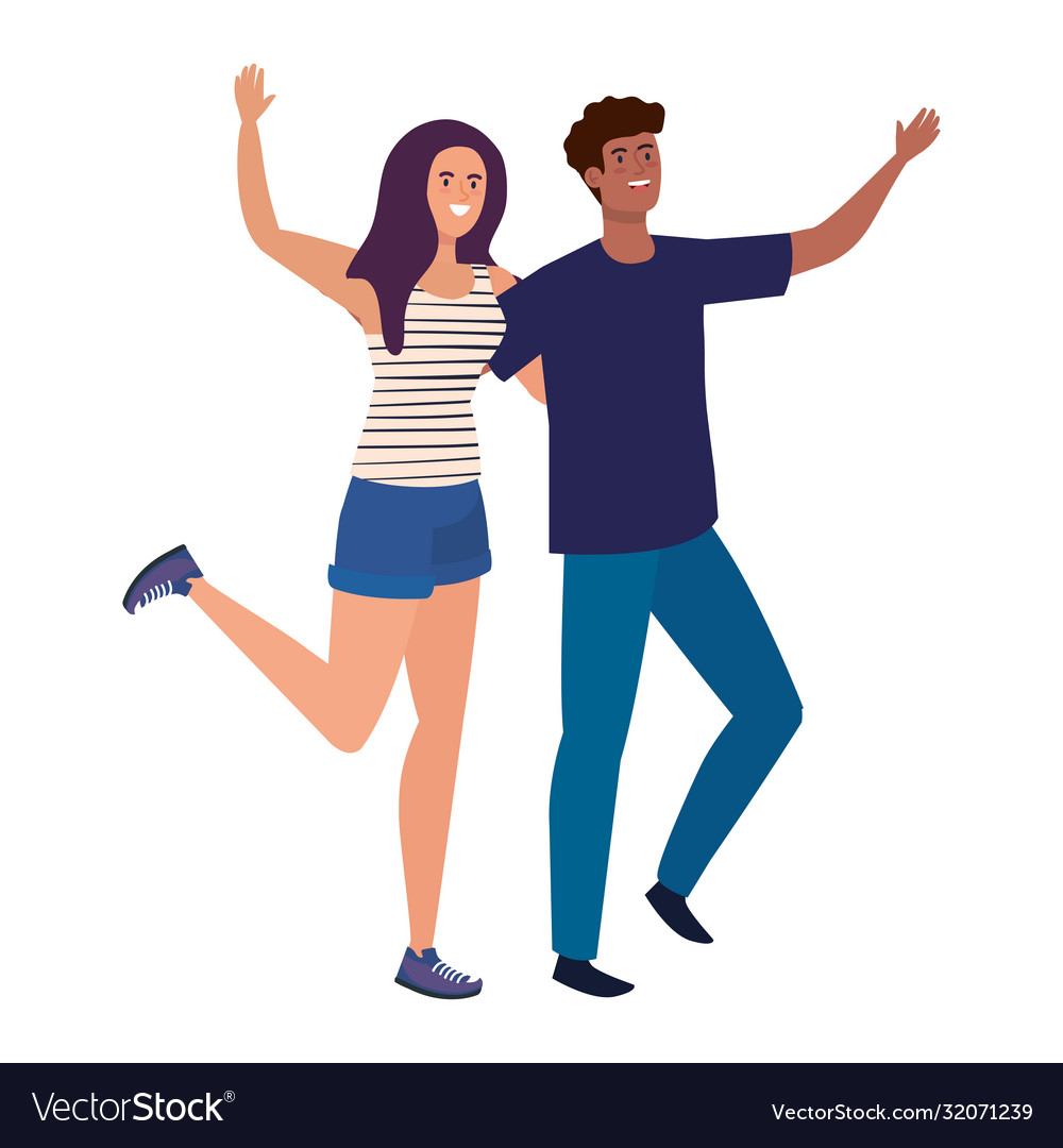 Happy couple healthy lifestyle celebrating Vector Image