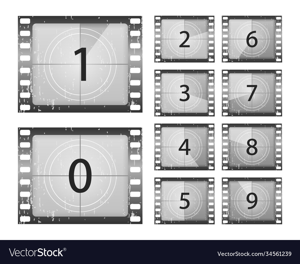 Movie Countdown Film Royalty Free Vector Image