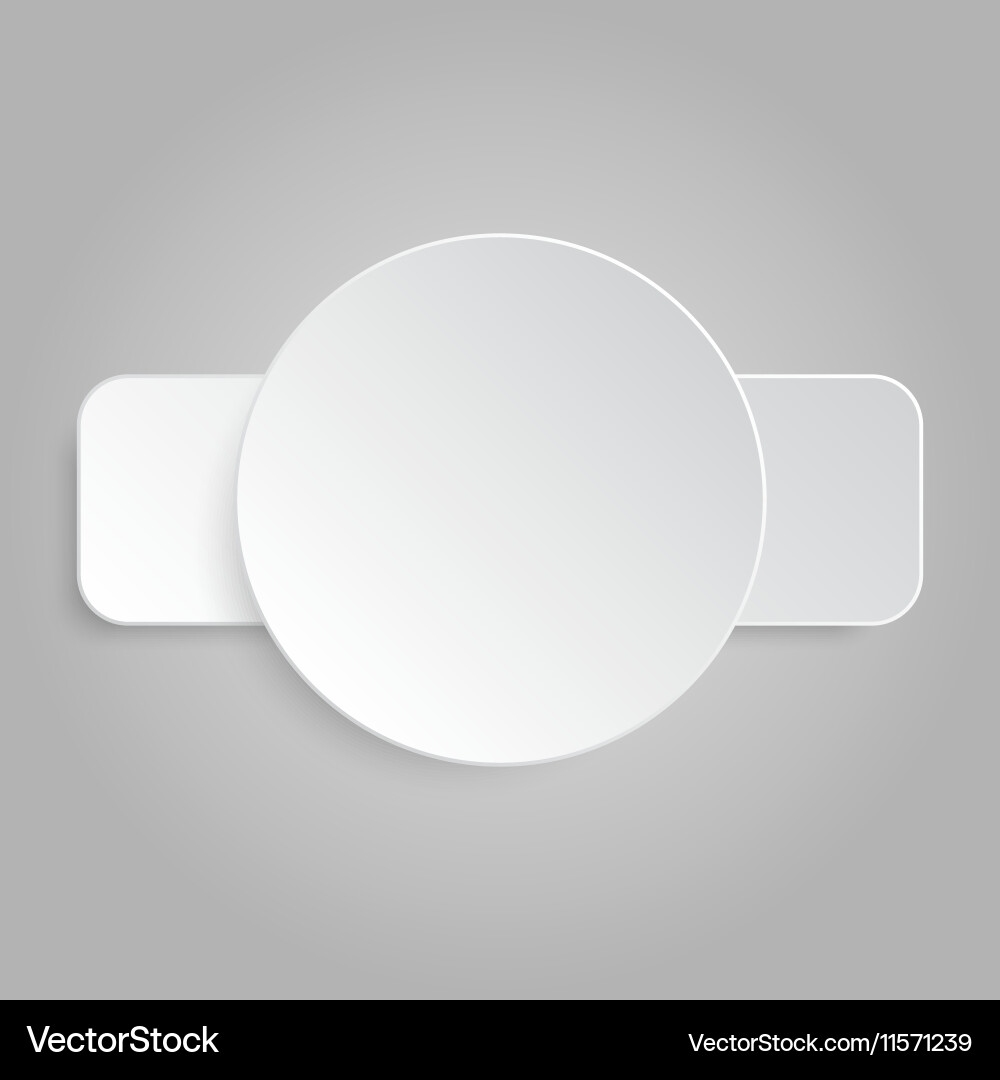 Paper Banner Mockup Tectangle Circle Royalty Free Vector
