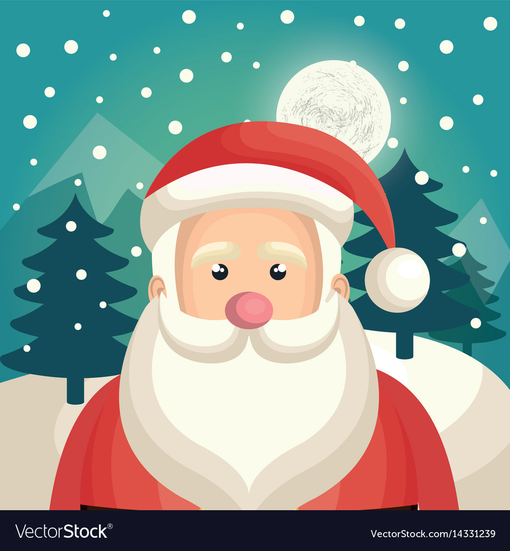 Santa claus christmas character Royalty Free Vector Image