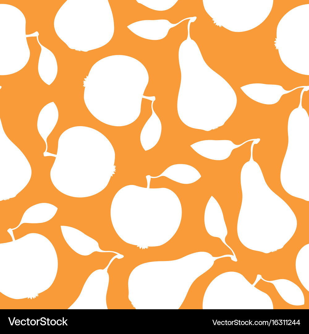 Apples and pears seamless pattern Royalty Free Vector Image