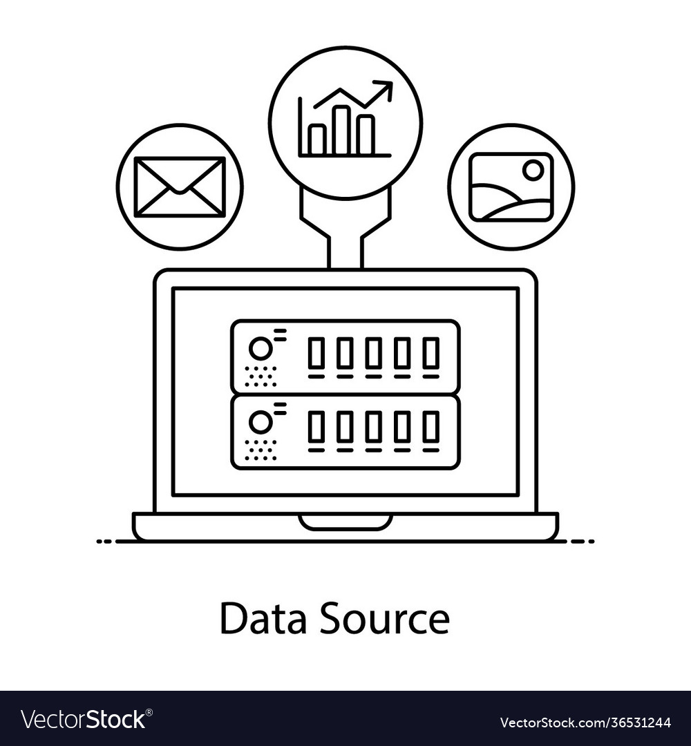Data source Royalty Free Vector Image - VectorStock