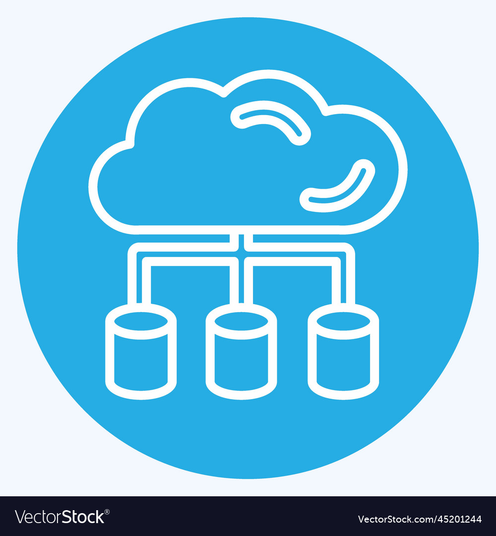 Icon big data related to machine learning symbol Vector Image