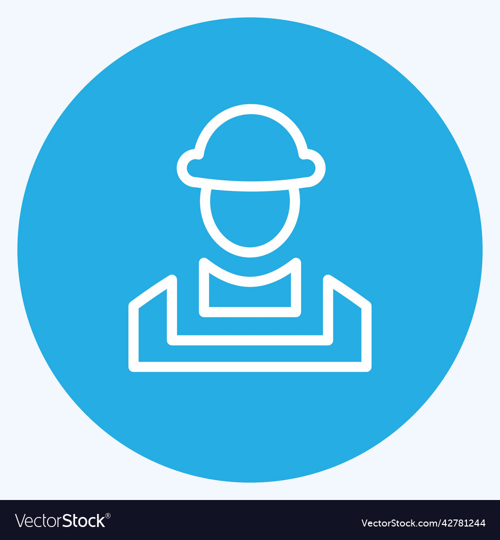 Icon builder suitable for building symbol blue Vector Image