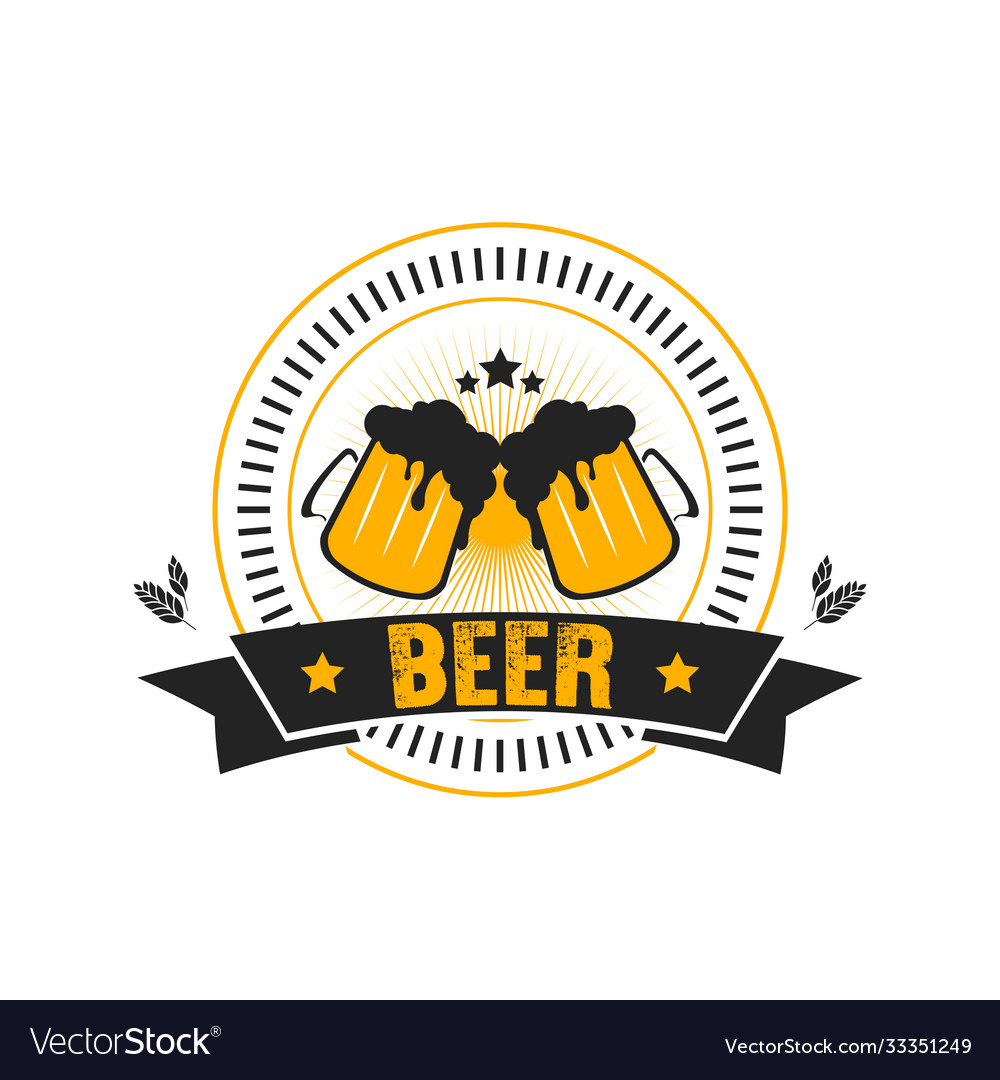 Beer logo design template Royalty Free Vector Image