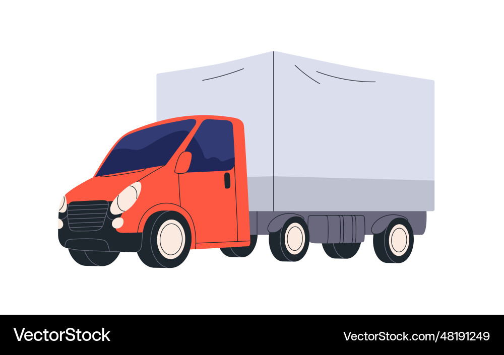 Cargo truck for delivery service freight auto Vector Image