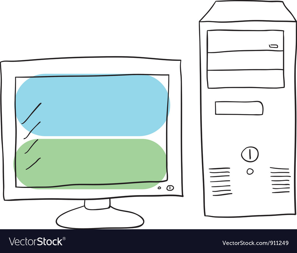 Computer Royalty Free Vector Image - VectorStock