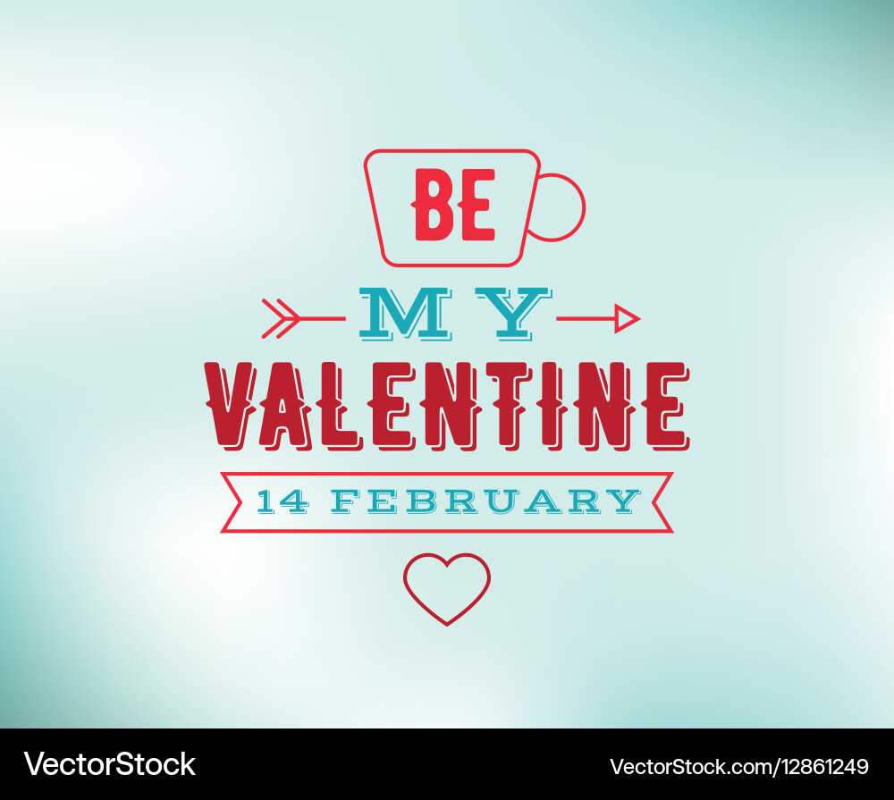 Happy Valentines Day Typography Design Royalty Free Vector