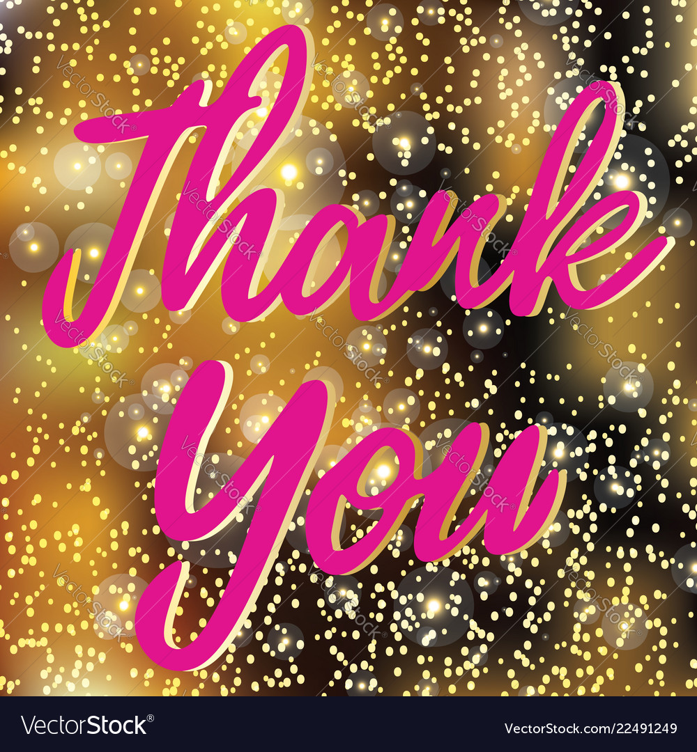 Thank you text sign isolated on gradient Vector Image