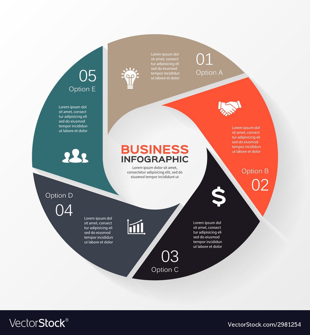 Circle infographic template for diagram graph Vector Image