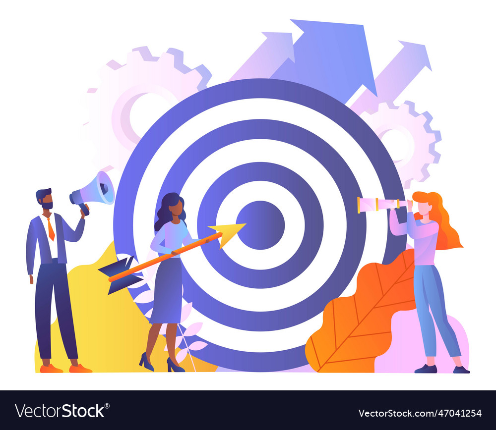 People with target concept Royalty Free Vector Image