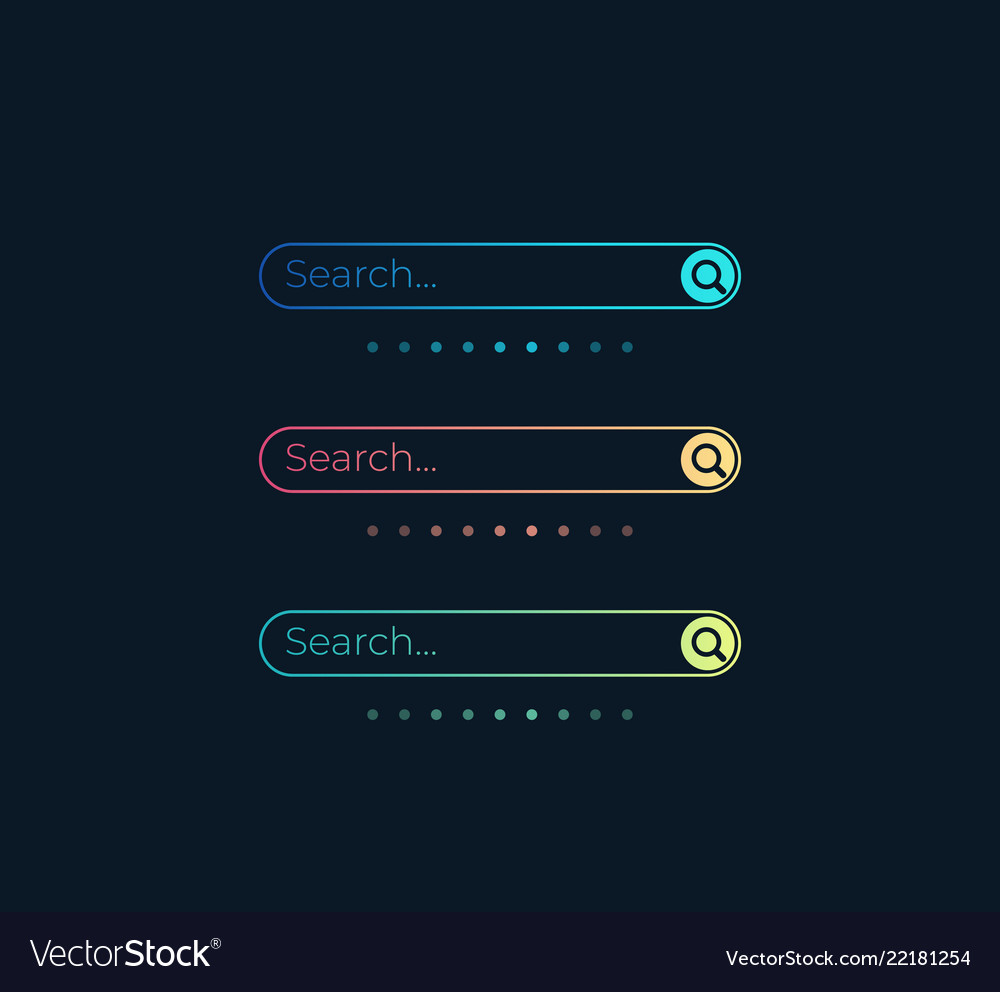 Search bars elements for ui web and apps Vector Image