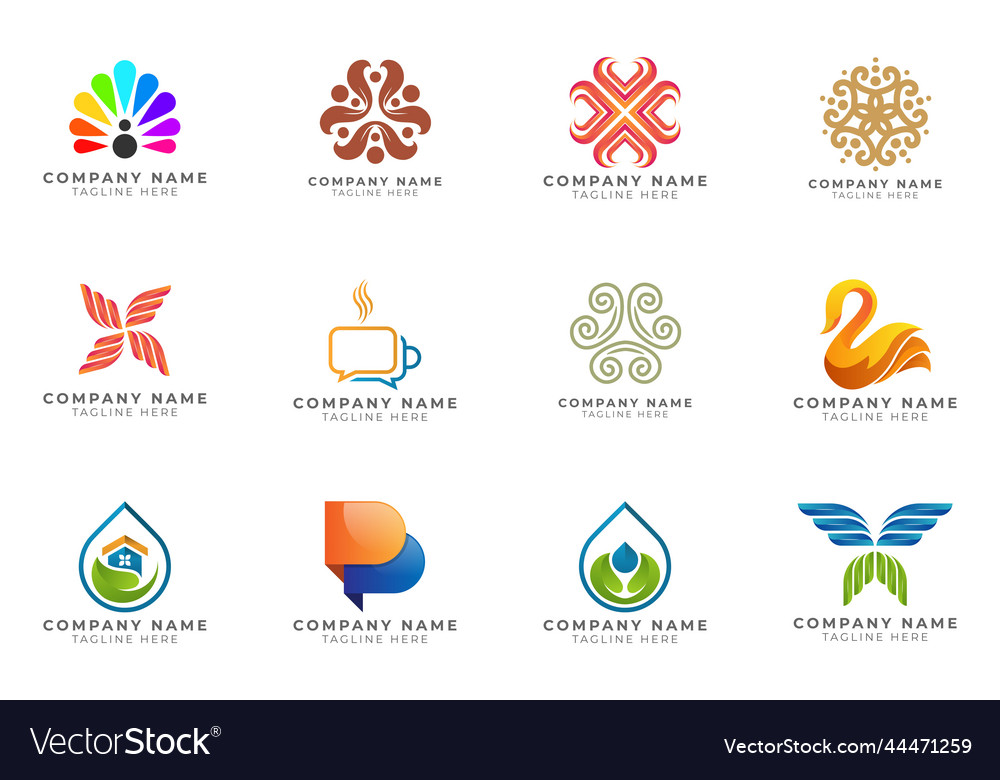 Best logo collection Royalty Free Vector Image