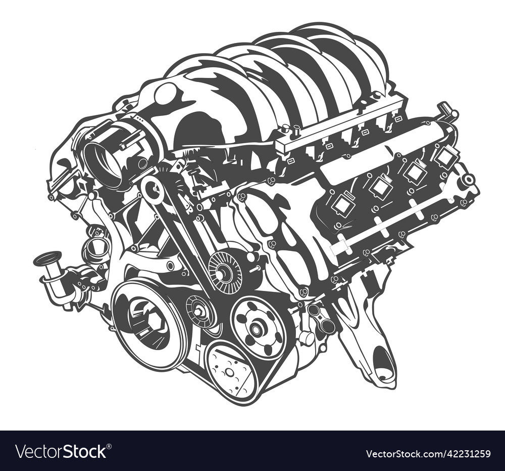 Car engine Royalty Free Vector Image - VectorStock