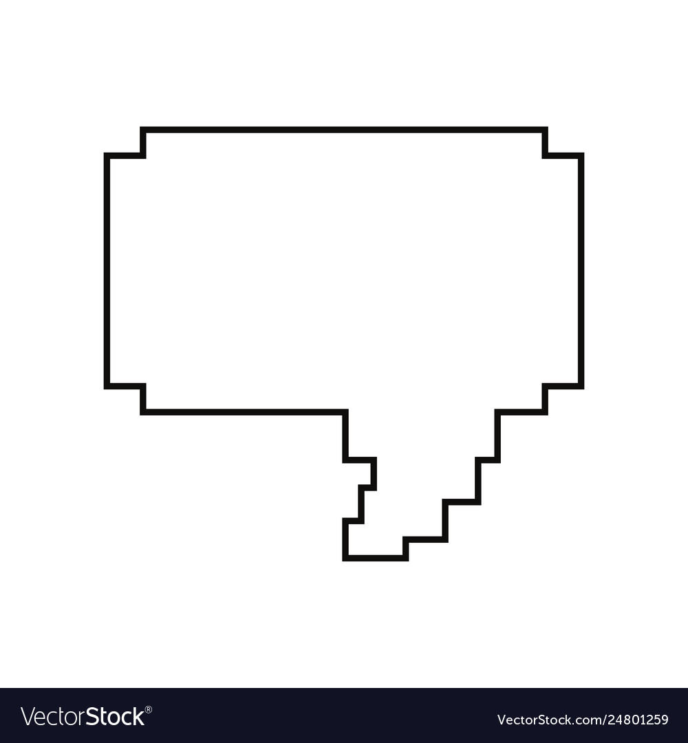 Pixel video game speech bubble Royalty Free Vector Image