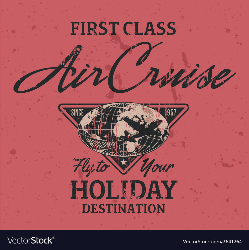 First class air cruise Royalty Free Vector Image