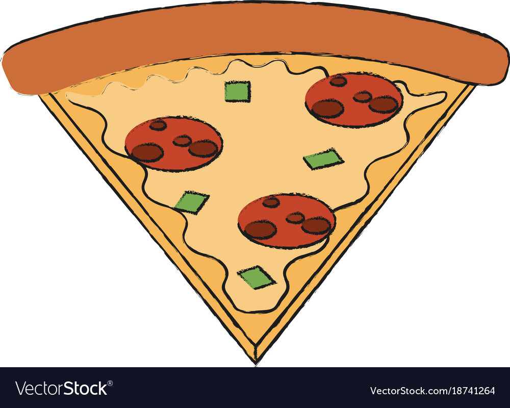 Pizza italian food Royalty Free Vector Image - VectorStock