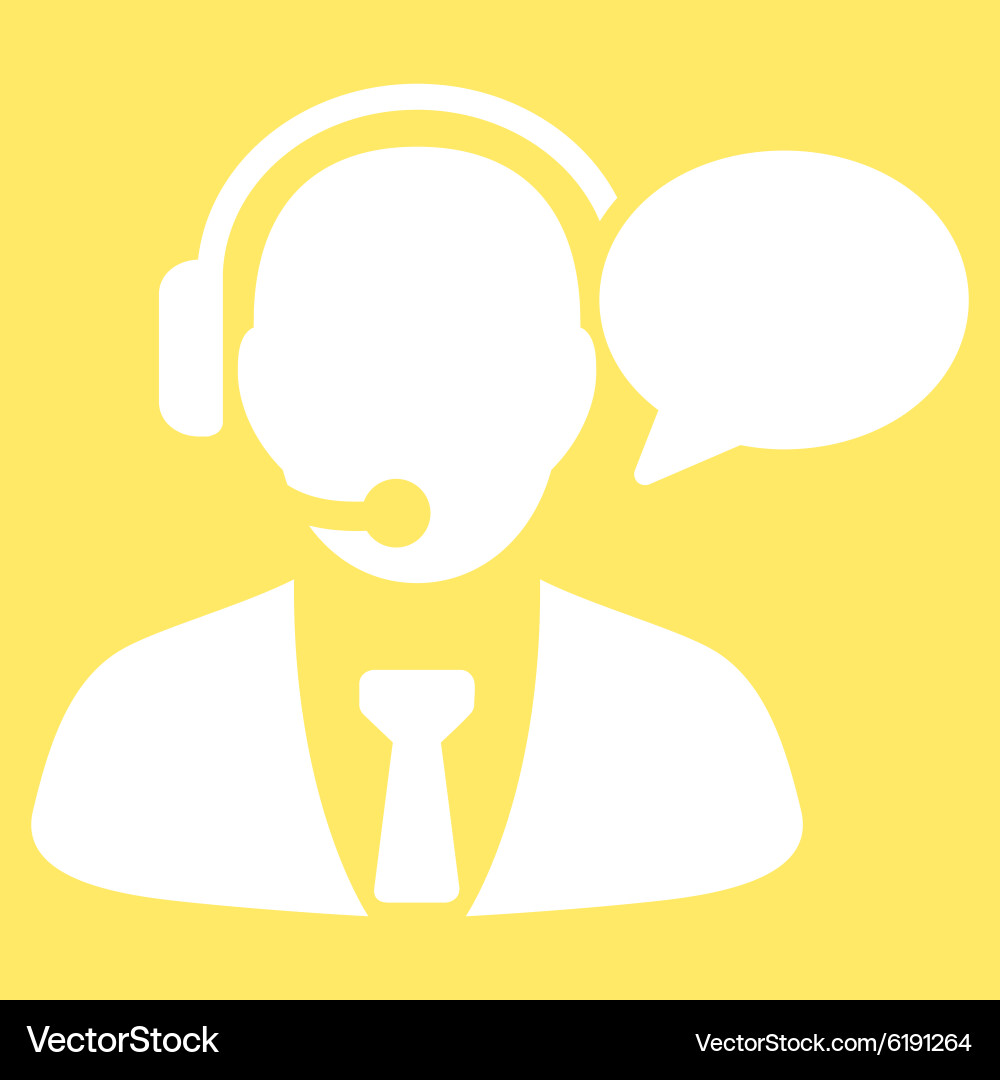 Support manager message icon Royalty Free Vector Image