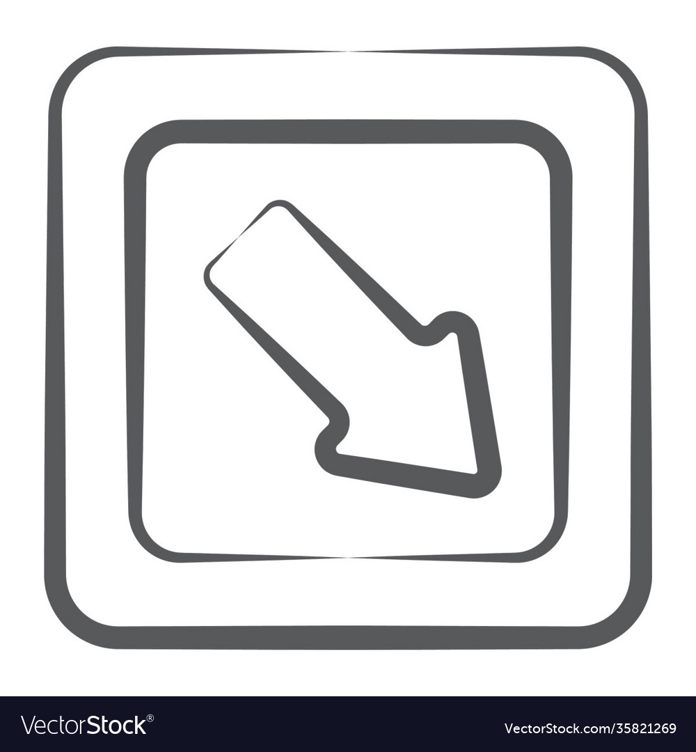 Bottom right arrow Royalty Free Vector Image VectorStock