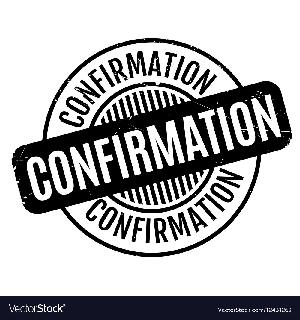 Confirmation rubber stamp Royalty Free Vector Image