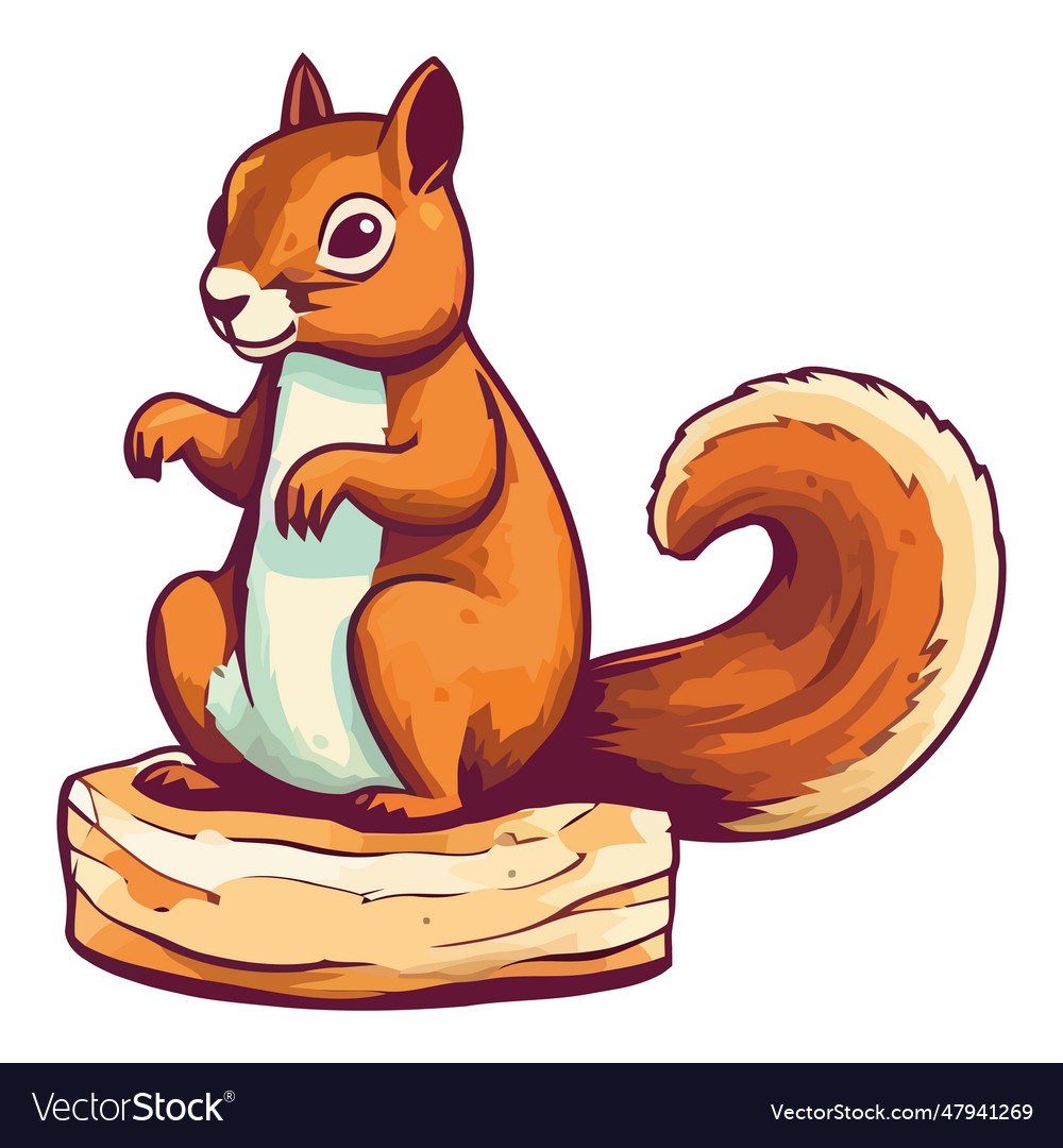Fluffy squirrel design Royalty Free Vector Image