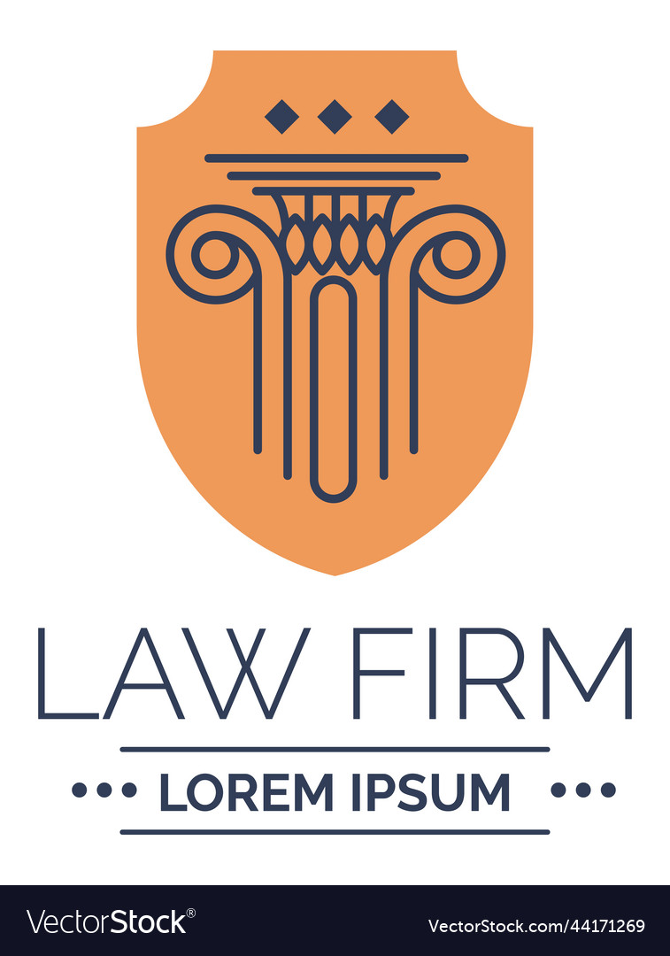 Law firm service and education for students Vector Image