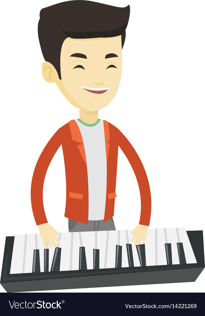 Man playing piano Royalty Free Vector Image - VectorStock