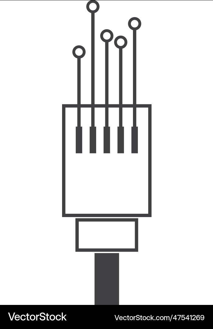 Viber optic cable icon flat design template Vector Image