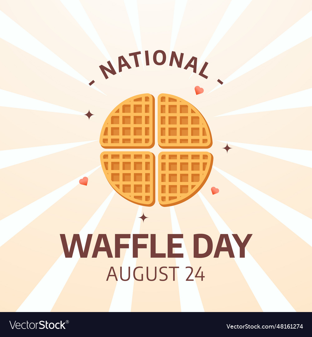 Graphic of national waffle day good for national Vector Image