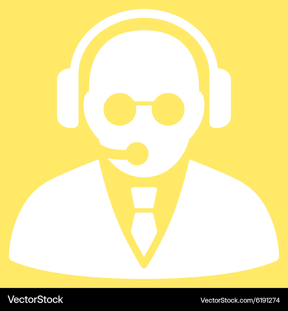 Support manager icon Royalty Free Vector Image
