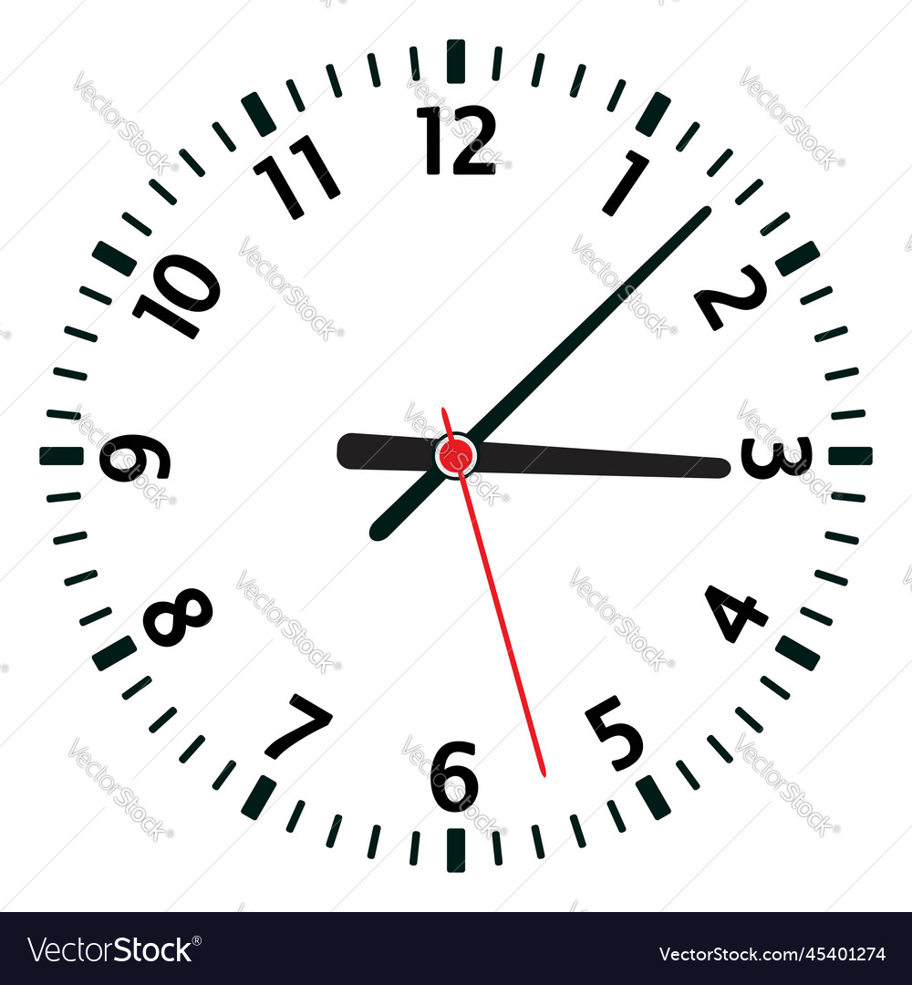 Wall clock Royalty Free Vector Image - VectorStock