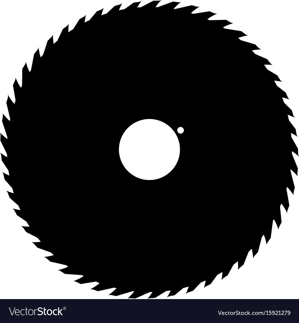 Download Circular saw blade black color icon Royalty Free Vector