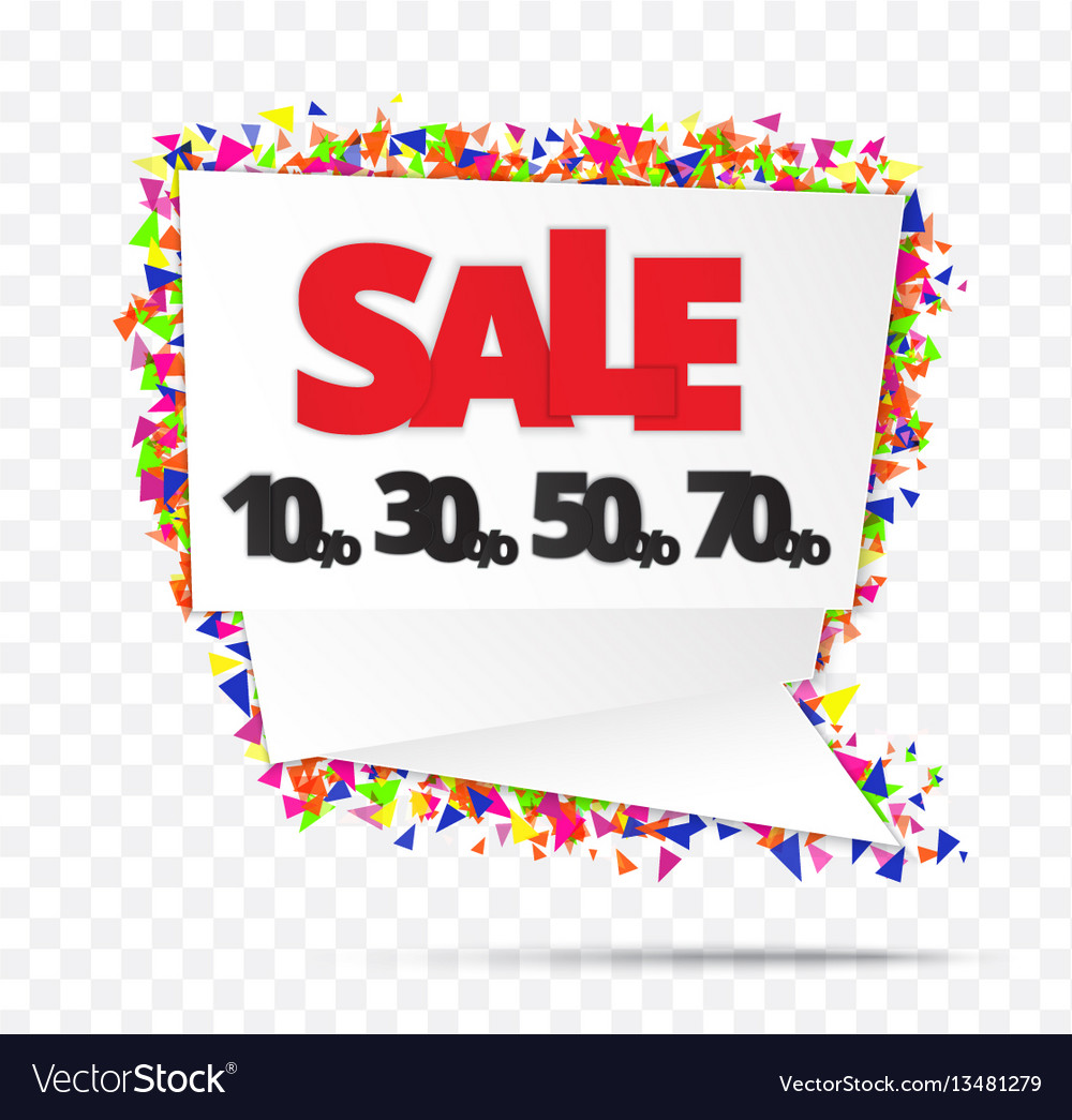 Creative Sale Tag Or Paper Banner Abstract Vector Image
