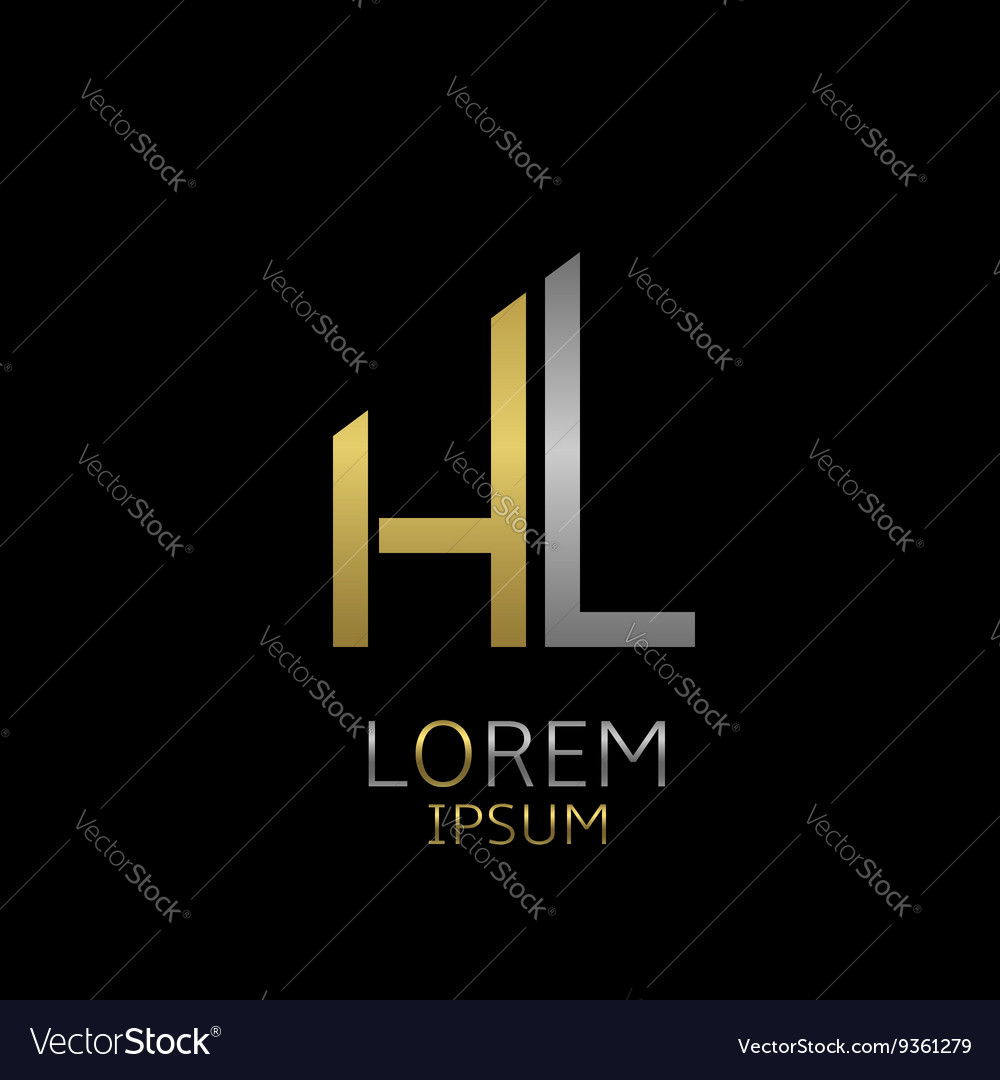 Hl letters logo Royalty Free Vector Image - VectorStock