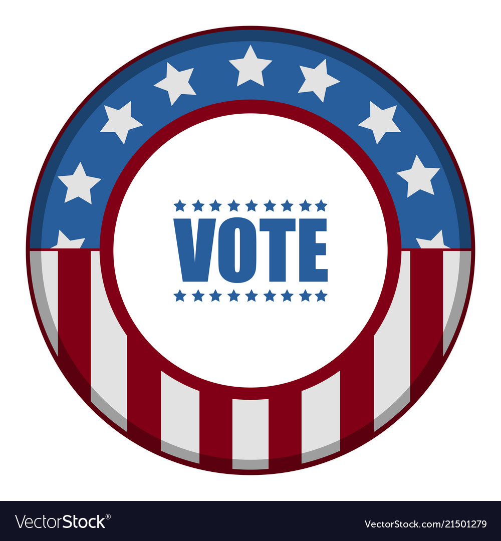 United states campaign button Royalty Free Vector Image