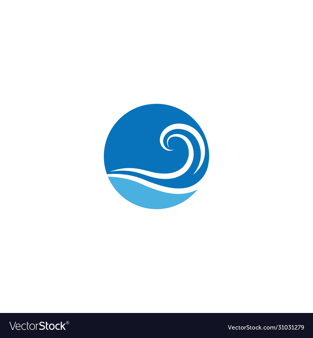 Water wave logo Royalty Free Vector Image - VectorStock