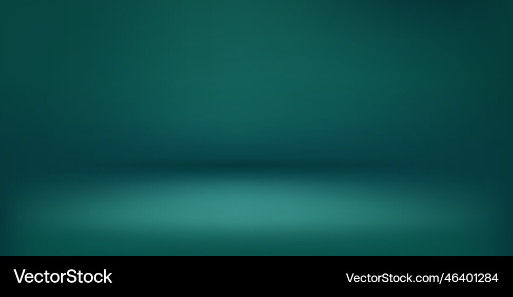 Abstract illuminated empty dark green room design Vector Image