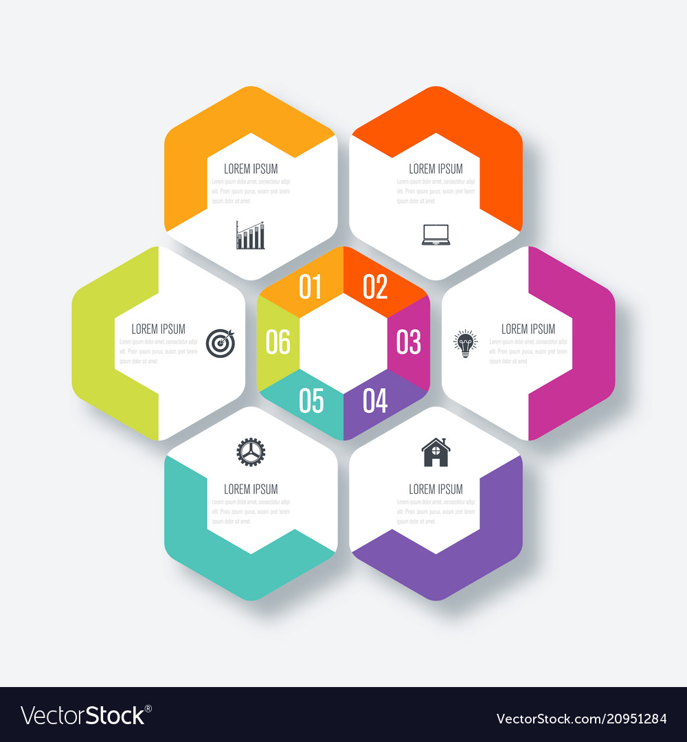 Infographics six options Royalty Free Vector Image